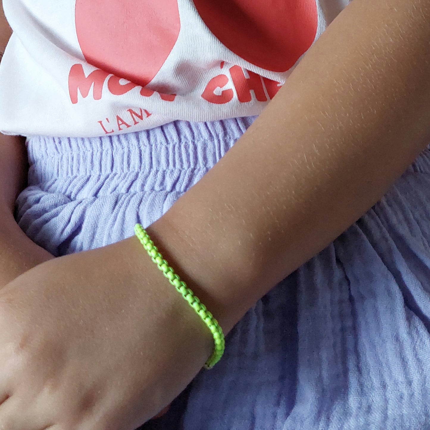 Blue Lagoon Twinning moeder & kind armbanden -  fluo sun