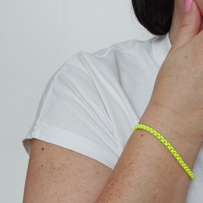Blue Lagoon Twinning moeder & kind armbanden -  fluo sun