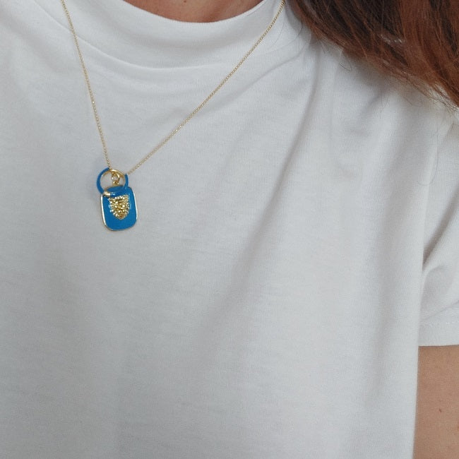 Blue Lagoon ketting met turquoise amulets
