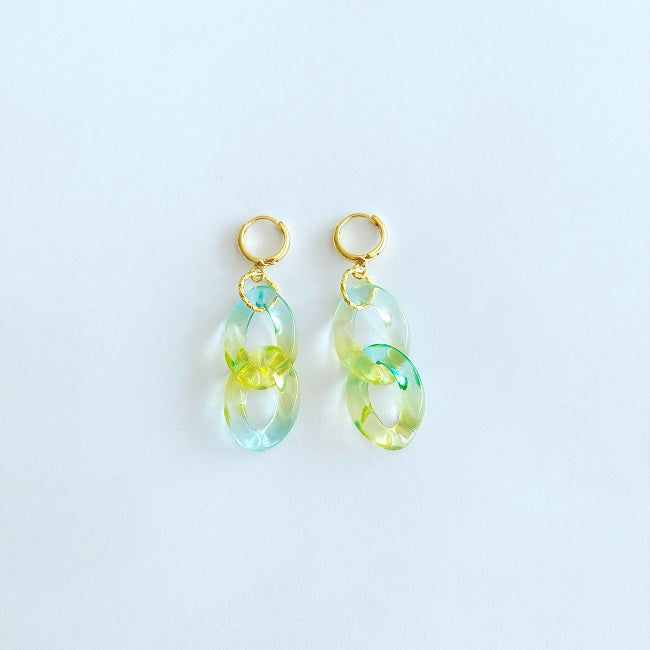 Ocean breeze green sea oorbellen set