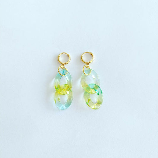 Ocean breeze green sea oorbellen set