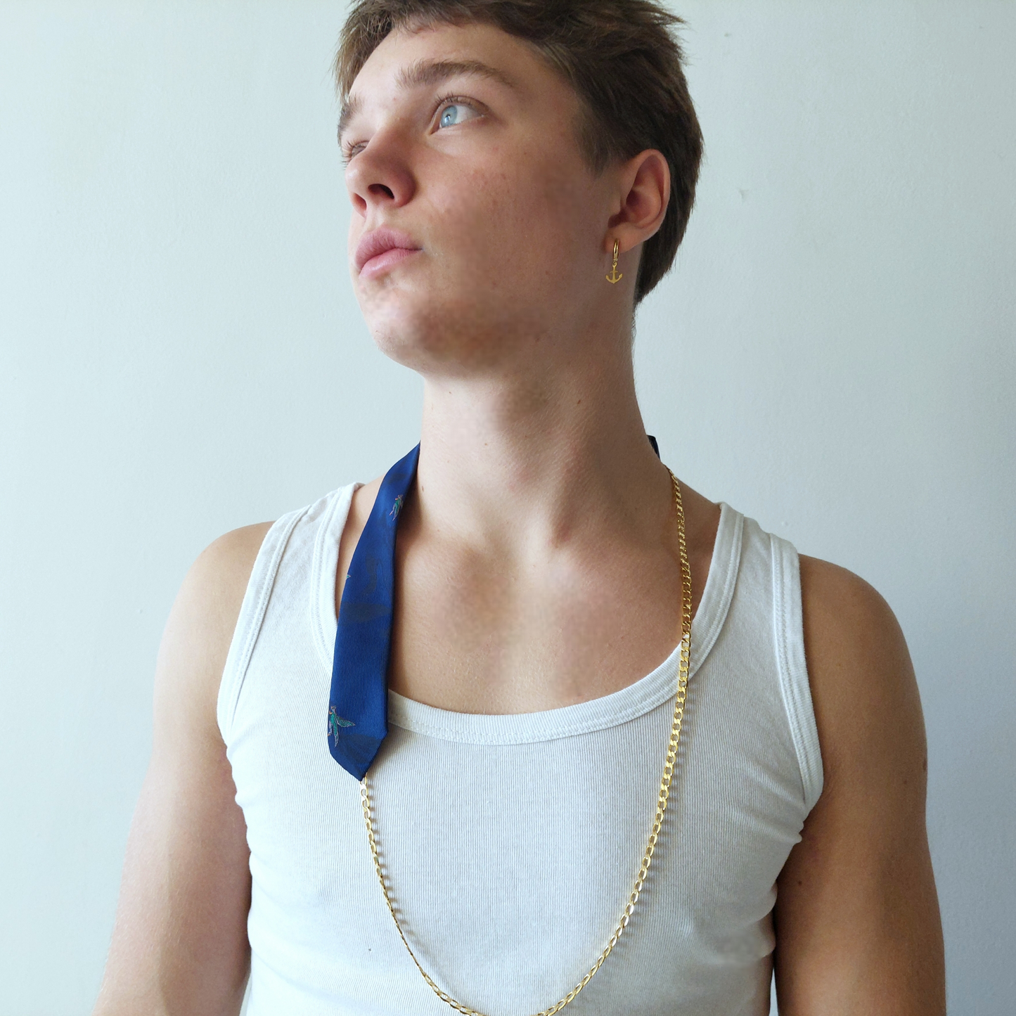 ODE stropdas ketting cobalt - vogel