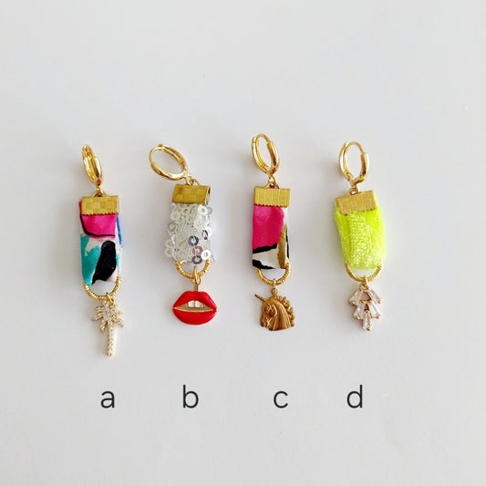 Double trouble MIX & MATCH single oorbel
