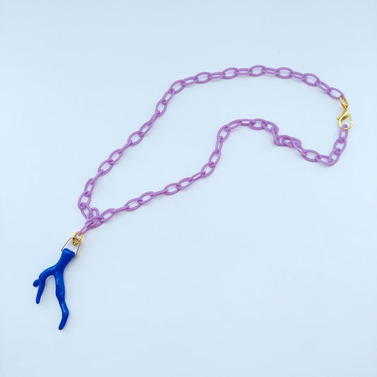 Positano koraal ketting paars - cobalt
