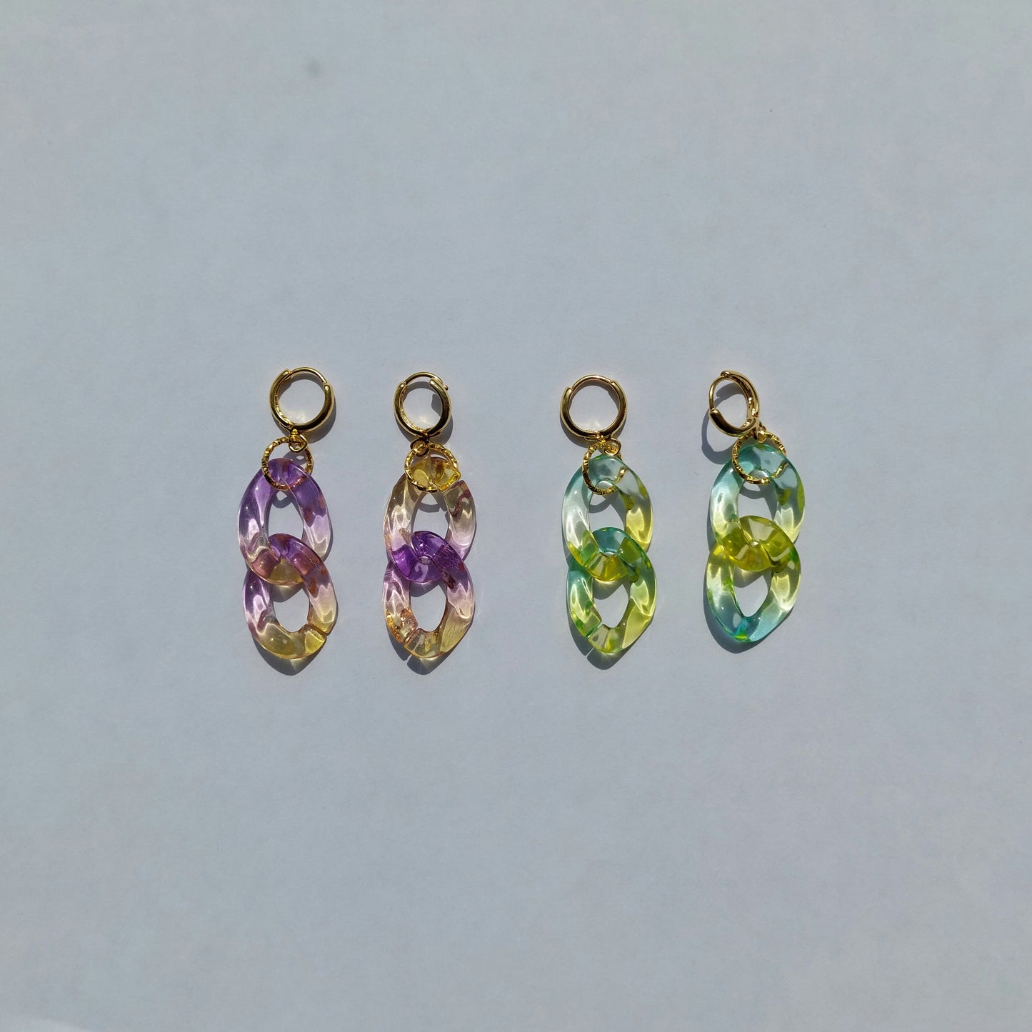 Ocean breeze green sea oorbellen set
