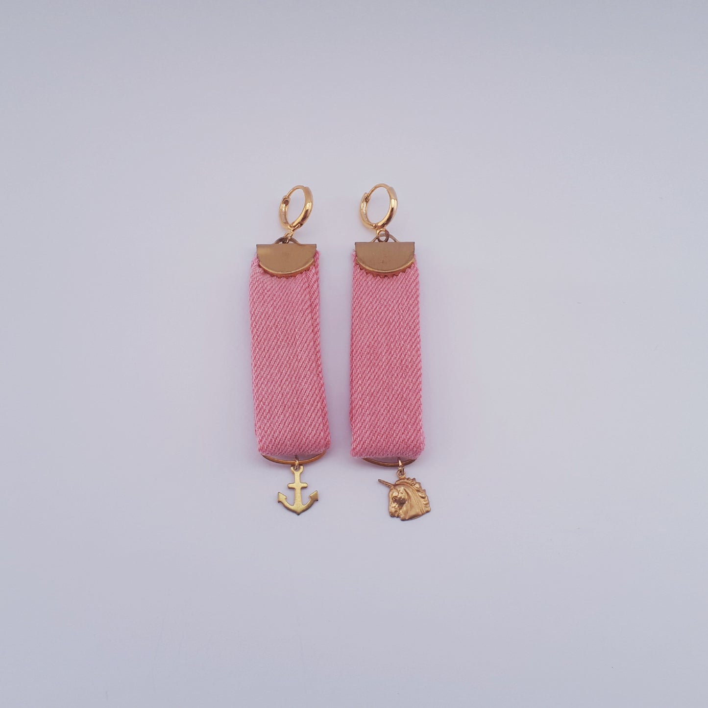 Pink Jeans medaille oorbellen