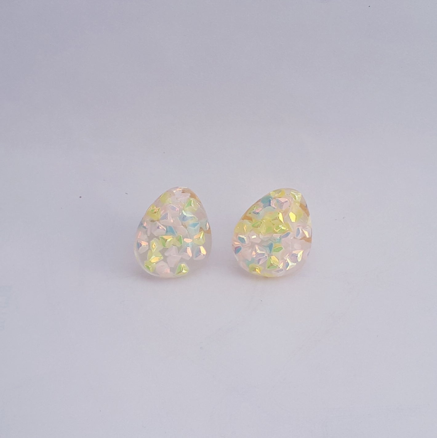 Holografische glitter oorbellen