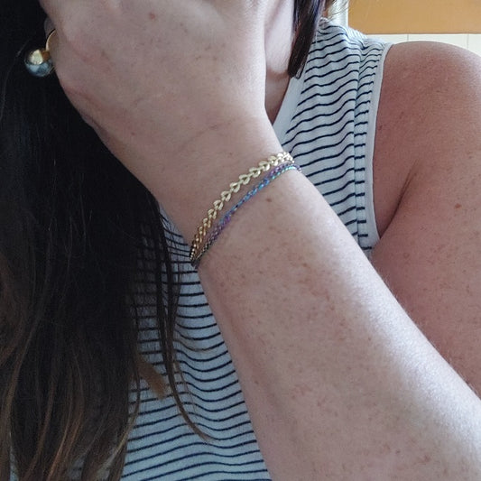 Holographic we LOVE armband