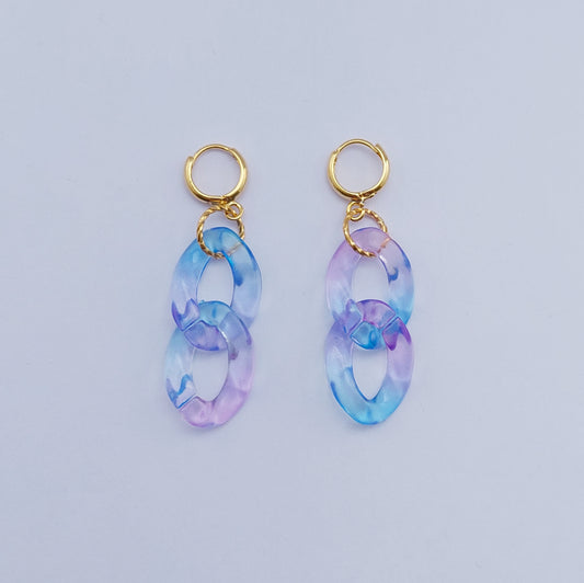 Ocean breeze purple sea oorbellen set
