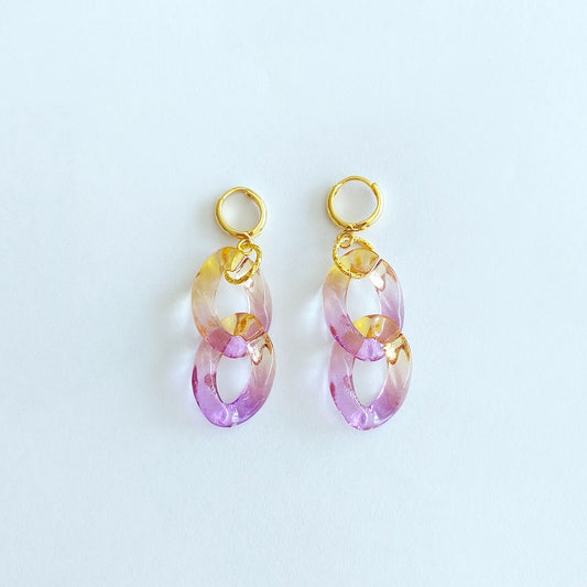 Ocean breeze purple sun oorbellen set