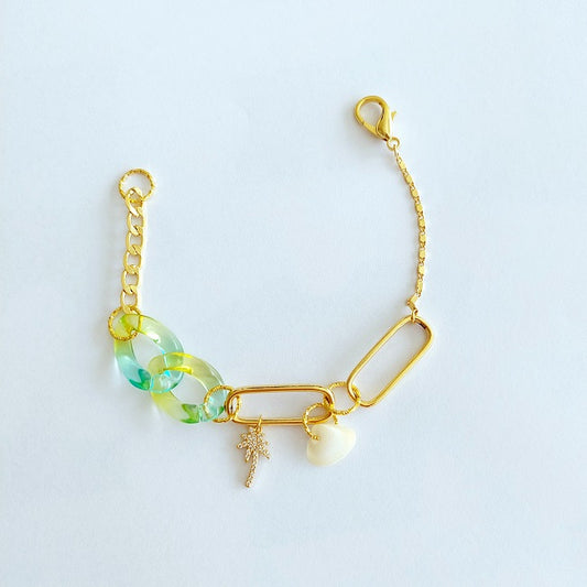 Ocean breeze - green sea armband