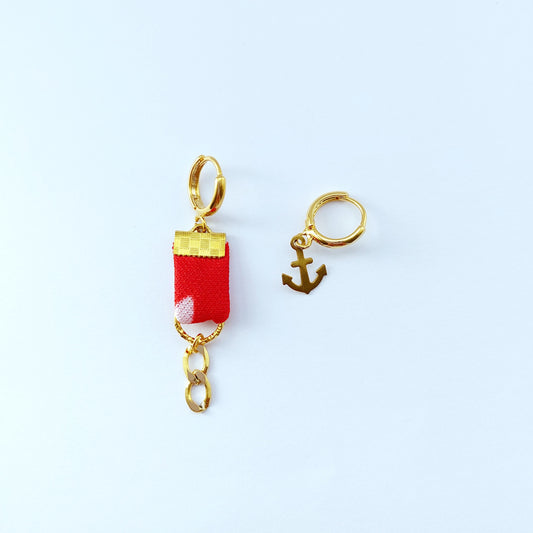 ODE medaille oorbellen - mixed lengte