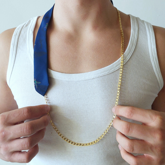 ODE stropdas ketting cobalt - vogel