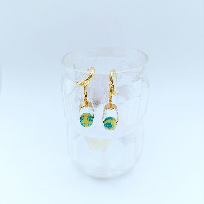 Positano geel-groen oorbellen
