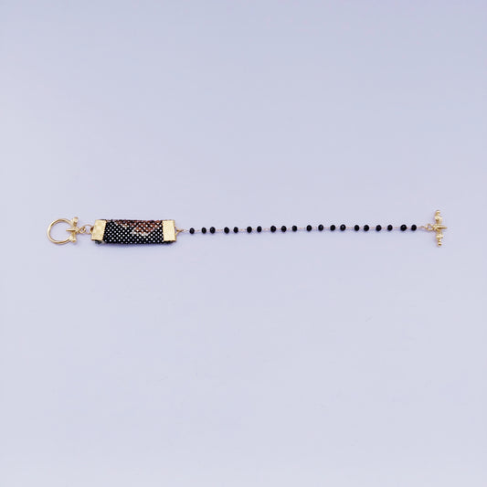Libelle Medaille armband " South Africa glitter "