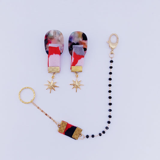 Medaille set oorbellen & fijne armband